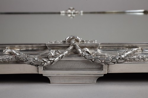 Antiquités - A. Aucoc - Table centerpiece in three solid silver parts L. XVI - XIXth