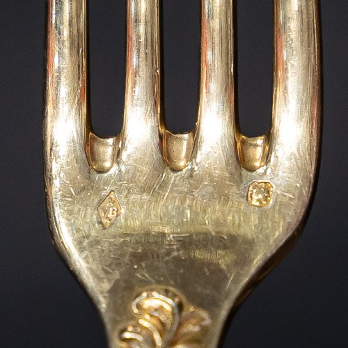 Napoléon III - Victor Boivin - Cutlery Set In Silver &amp; Vermeil 220 Pieces - Late 19th