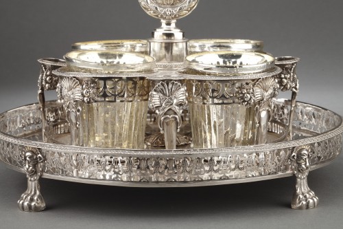Antiquités - Jean-Pierre BIBRON - Servant in solid silver Empire  2nd COQ 1809/1819