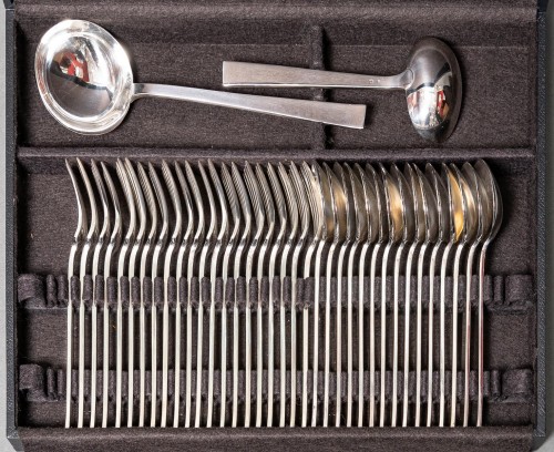 Jean Tetard - Silver cutlery set 154 pieces art deco - Antique Silver Style Art Déco