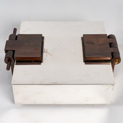 Christian FJERDINGSTAD - Important coffret moderniste circa 1925 en Argent massif - Argenterie et Orfèvrerie Style Art Déco