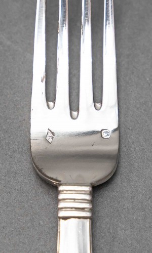 20th century - Robert Linzeler - Silver cutlery set 123 pieces circa1930