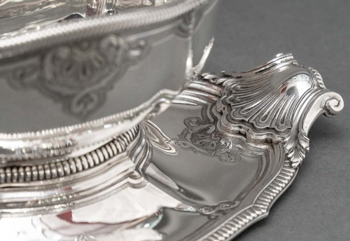 Lapparra &amp;  Gabriel - Pair Of Sauceboats On Tray In Sterling Silver  - Art nouveau