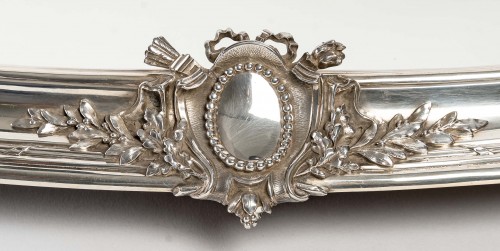 Tetard - Surtout de table ovale en argent vers 1880 - Emmanuel Redon Silver Fine Art