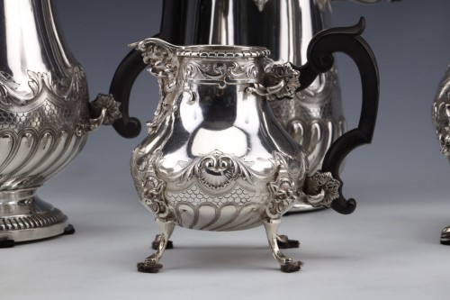 Paillard -tea, coffee and chocolate set in sterling silver 19e - Antique Silver Style Napoléon III