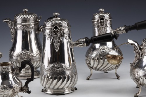 Paillard - Service à the, café, chocolat en argent massif XIXe - Emmanuel Redon Silver Fine Art