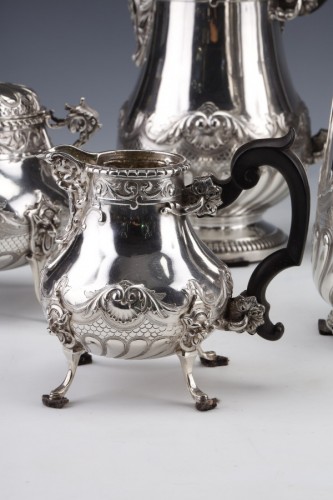 Napoléon III - Paillard -tea, coffee and chocolate set in sterling silver 19e
