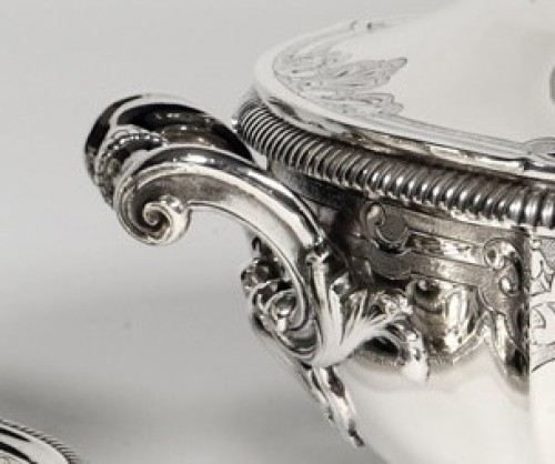 Lapparra - Légumier et sa saucière en argent massif XIXe - Emmanuel Redon Silver Fine Art