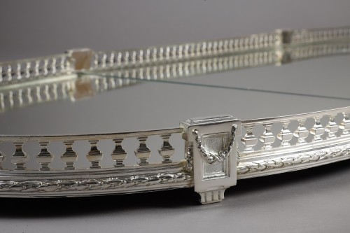 Antique Silver  - Mirror table centerpiece in 3 parts, late 19th century - attributed to A. AUCOC