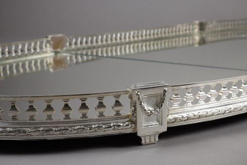 silverware & tableware  - Mirror table centerpiece in 3 parts, late 19th century - attributed to A. AUCOC