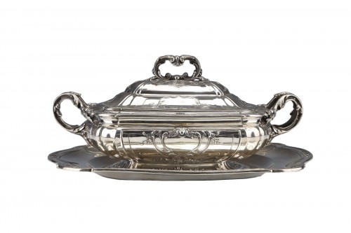  Puiforcat -Vegetable dish covered on its solid silver