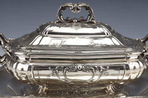  Puiforcat -Vegetable dish covered on its solid silver - Antique Silver Style Napoléon III