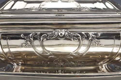 Antique Silver  -  Puiforcat -Vegetable dish covered on its solid silver