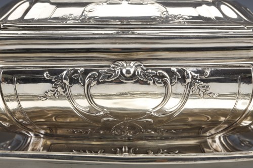 silverware & tableware  -  Puiforcat -Vegetable dish covered on its solid silver