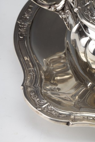 Antiquités -  Puiforcat -Vegetable dish covered on its solid silver