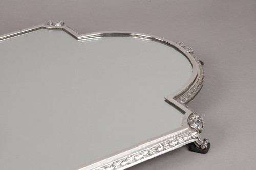 Surtout de table miroir une partie en bronze argenté XIXe - Emmanuel Redon Silver Fine Art