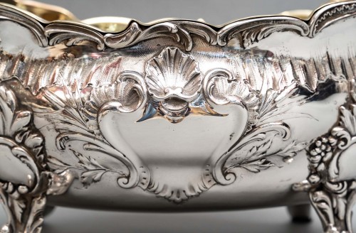 J.B. Francois - Important 19th century solid silver planter - silverware & tableware Style Napoléon III