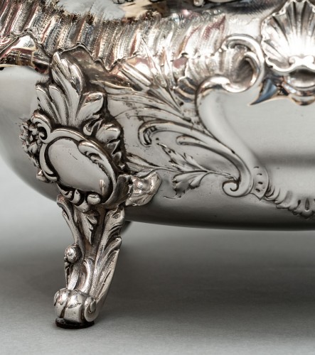 Antique Silver  - J.B. Francois - Important 19th century solid silver planter