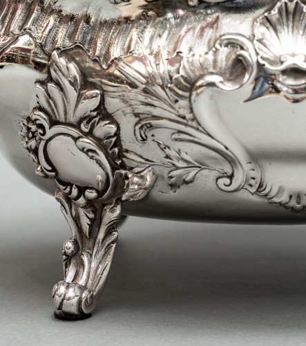 silverware & tableware  - J.B. Francois - Important 19th century solid silver planter