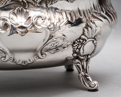 J.B. Francois - Important 19th century solid silver planter - 