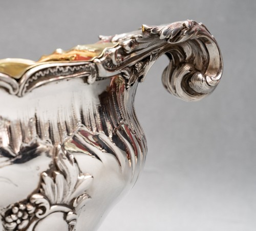 19th century - J.B. Francois - Important 19th century solid silver planter