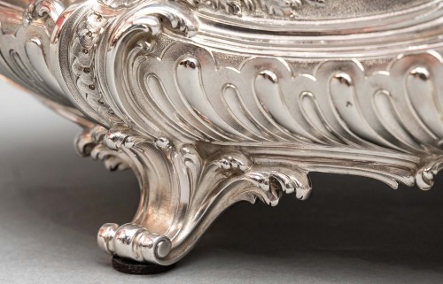 Odiot - Large 19th century solid silver planter - 