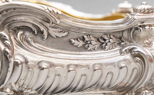 Napoléon III - Odiot - Large 19th century solid silver planter