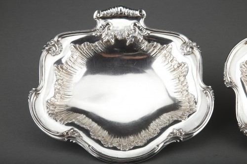 Bointaburet - Paire de présentoirs en argent massif fin XIXe - Argenterie et Orfèvrerie Style Napoléon III