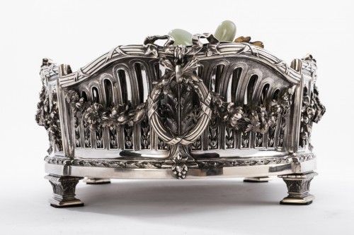 XIXe siècle - Tetard - Jardinière en argent massif fin 19e