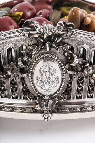 Antiquités - Tetard - Jardinière en argent massif fin 19e