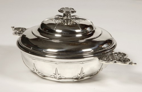 Cardeilhac - Covered vegetable dish in solid silver mascaron 19th - Antique Silver Style Napoléon III