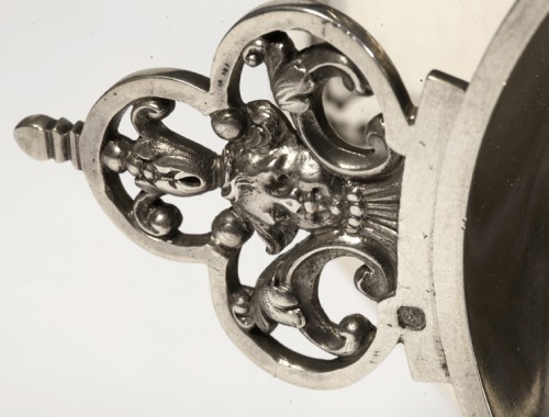 Antiquités - Cardeilhac - Légumier couvert en argent massif mascaron XIXe siècle