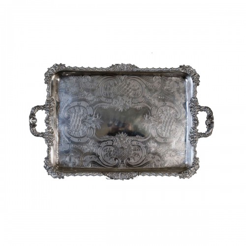 Charles Nicolas Odiot - Important solid silver tray circa 1840/1860