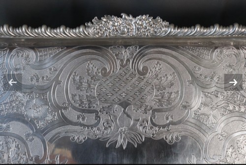 silverware & tableware  - Charles Nicolas Odiot - Important solid silver tray circa 1840/1860