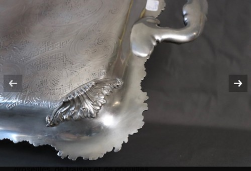 19th century - Charles Nicolas Odiot - Important solid silver tray circa 1840/1860