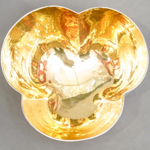 Cleto Munari - Bowl in solid silver and vermeil after Joseph Hoffmann - 50