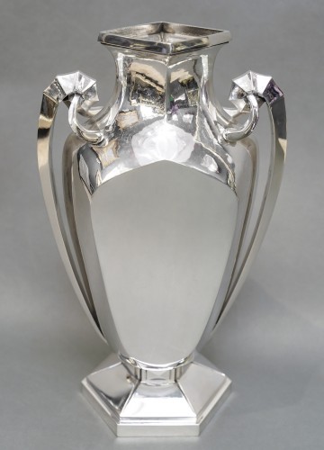 20th century - Boulenger - Art Déco solid silver vase circa 1925/1930