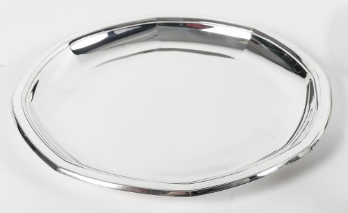 Antique Silver  - Jean E. Puiforcat - Solid silver platter set circa 1925