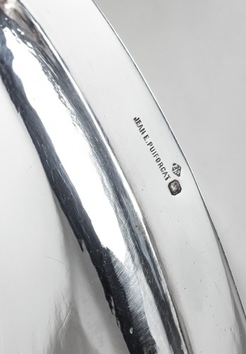 Antiquités - Jean E. Puiforcat - Solid silver platter set circa 1925