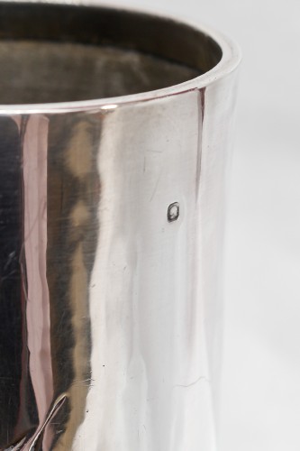 Art nouveau - Edmond Tetard - Vase with thistles Sterling silver circa 1900
