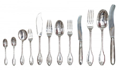 Lagriffoul and laval - sterling silver flatware 152 pieces Minerve
