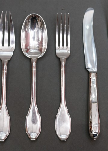 Lagriffoul and laval - sterling silver flatware 152 pieces Minerve - 