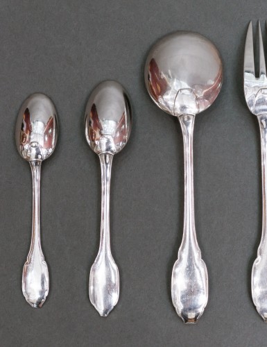 Antiquités - Lagriffoul and laval - sterling silver flatware 152 pieces Minerve