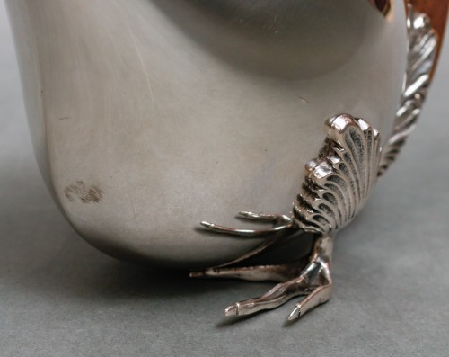 Argenterie et Orfèvrerie  - De Vecchi - Verseuse zoomorphe en argent massif époque Art déco