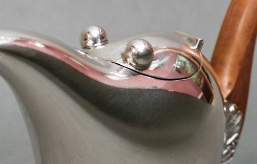 XXe siècle - De Vecchi - Verseuse zoomorphe en argent massif époque Art déco