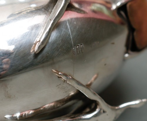 Antiquités - De Vecchi - Verseuse zoomorphe en argent massif époque Art déco