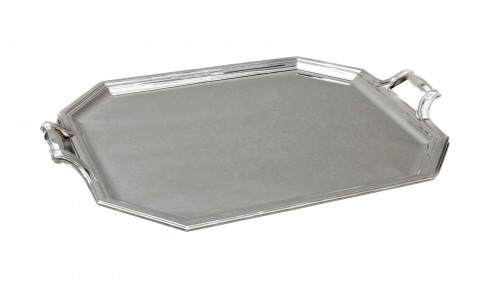 Tetard Frères - ART DECO solid silver tray circa 1930