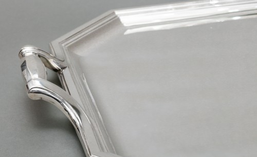 Tetard Frères - ART DECO solid silver tray circa 1930 - Antique Silver Style Art Déco