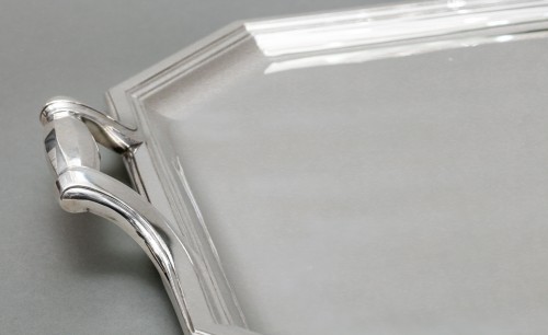 Tetard Frères - ART DECO solid silver tray circa 1930 - silverware & tableware Style Art Déco