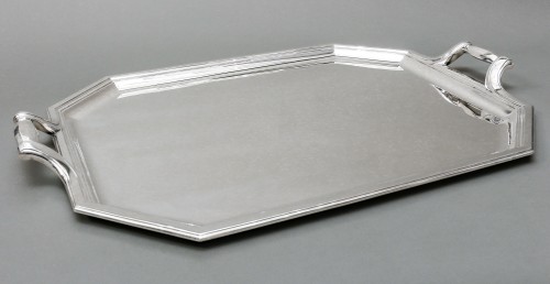 Tetard Frères - ART DECO solid silver tray circa 1930 - 